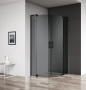 Душевой уголок Cezares SLIDER-R-2-80/90-GRIGIO-NERO