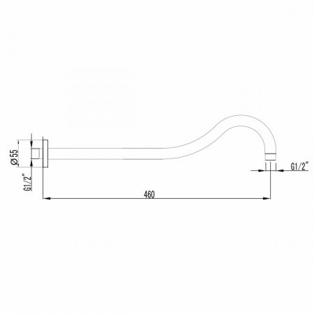 Держатель настенный Lemark LM4887C для лейки верхнего душа