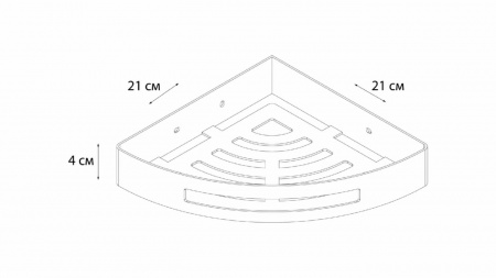 Полка угловая одноэтажная Fixsen Hotel FX-31003A