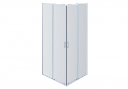 AQ NAA 1142-100 (новый артикул AQ ARI KV10020CH) Душевой уголок квадратный, двери раздвижные 1000x1000x2000 профиль хром, стекло прозрачное
