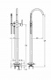 Напольный смеситель для ванны Cezares ECO-VDP-01