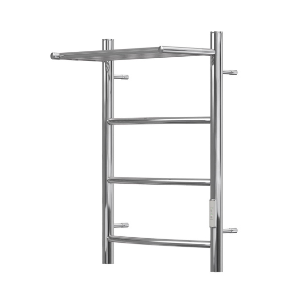 Полотенцесушитель электрический Point PN04846P П3 400x600 с полкой, диммер справа, хром