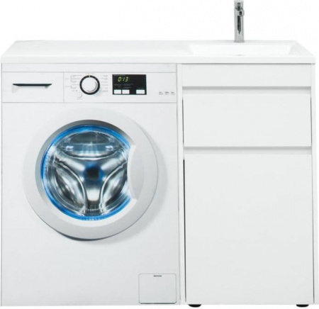 Тумба с раковиной Aquanet Токио 110 R белый (напольная, 1 ящик)