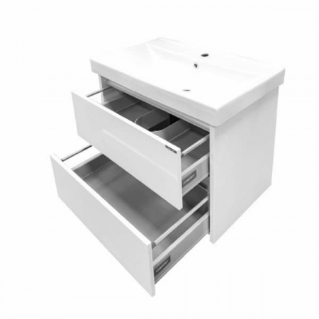 Тумба с раковиной Comforty "Дублин-75" белый глянец
